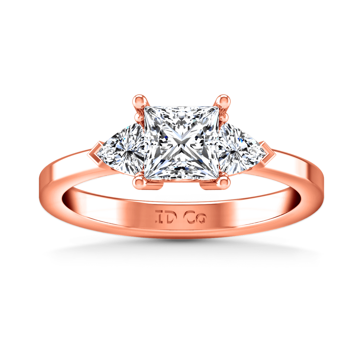Three Stone Diamond EngagementRing Simone 14K Rose Gold