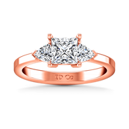 Three Stone Diamond EngagementRing Simone 14K Rose Gold