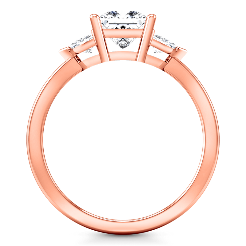 Three Stone Diamond EngagementRing Simone 14K Rose Gold