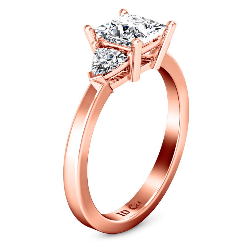 Three Stone Diamond EngagementRing Simone 14K Rose Gold