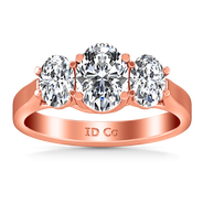 Three Stone Diamond EngagementRing Arabella 14K Rose Gold