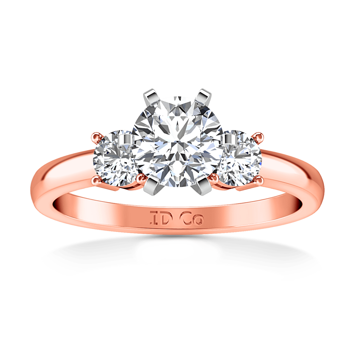 Three Stone Diamond EngagementRing Talia 14K Rose Gold