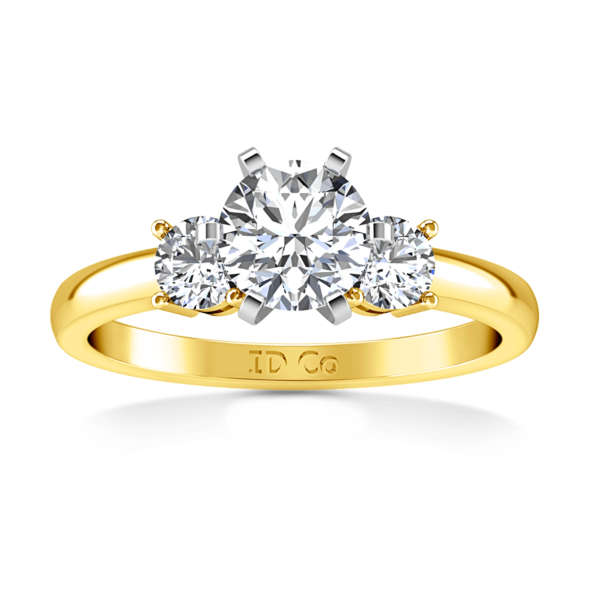 Three Stone Diamond Engagement Ring Talia 14K Yellow Gold