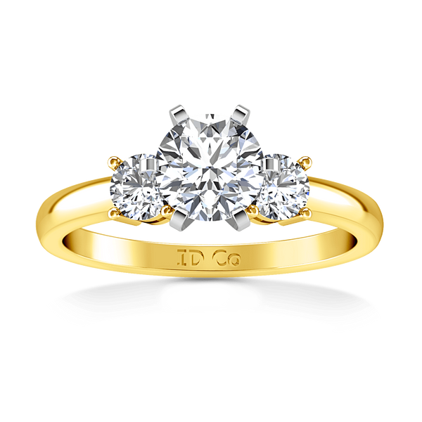 Three Stone Diamond Engagement Ring Talia 14K Yellow Gold