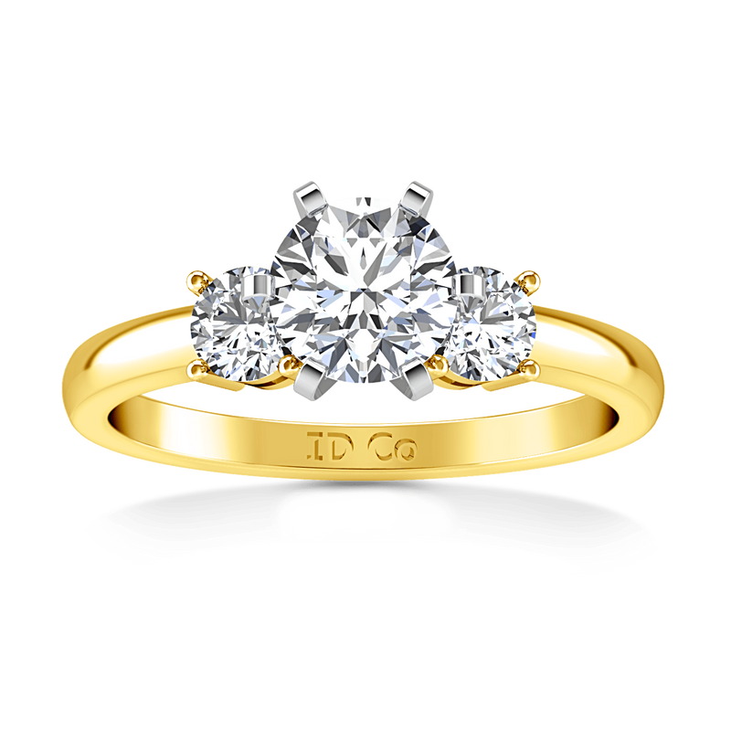 Three Stone Diamond Engagement Ring Talia 14K Yellow Gold