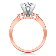Three Stone Diamond EngagementRing Talia 14K Rose Gold