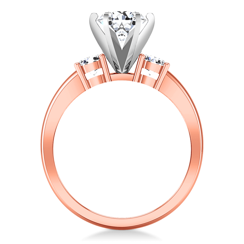 Three Stone Diamond EngagementRing Talia 14K Rose Gold