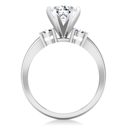 Round Diamond Three Stone Engagement Ring Talia 14K White Gold