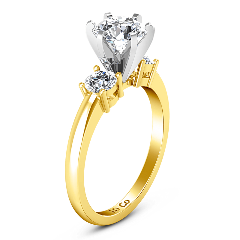 Three Stone Diamond Engagement Ring Talia 14K Yellow Gold