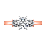 Three Stone Diamond EngagementRing Talia 14K Rose Gold