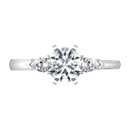 Three Stone Engagement Ring Eliza Pear Diamond 14K White Gold
