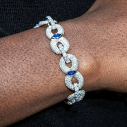 High End Jewelry - Iced Out Sapphire Bracelet