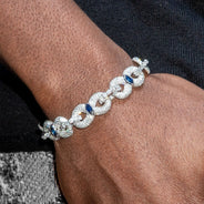 High End Jewelry - Iced Out Sapphire Bracelet