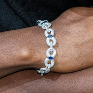 High End Jewelry - Iced Out Sapphire Bracelet
