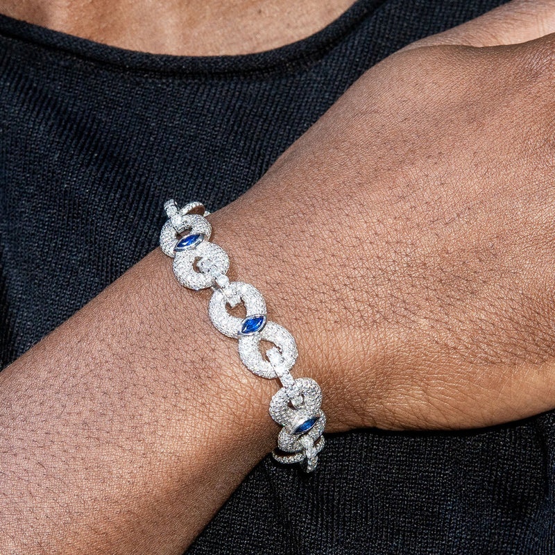 High End Jewelry - Iced Out Sapphire Bracelet