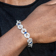 High End Jewelry - Iced Out Sapphire Bracelet