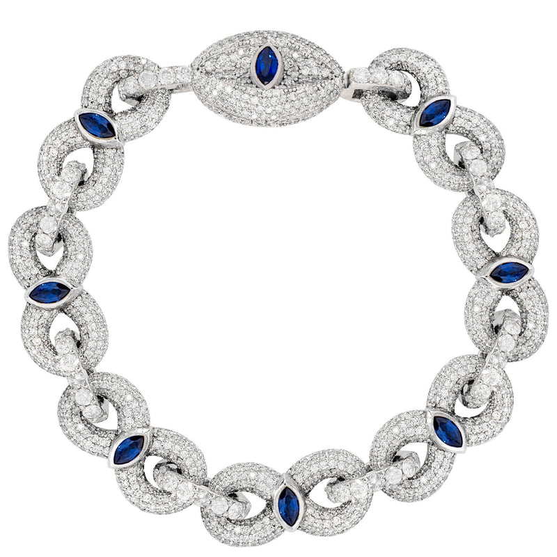 High End Jewelry - Iced Out Sapphire Bracelet