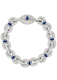 High End Jewelry - Iced Out Sapphire Bracelet
