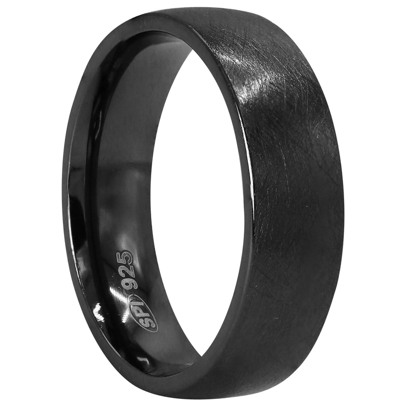 Mens Silver Classic Tungsten Style Ring | Appx 8.3 Grams