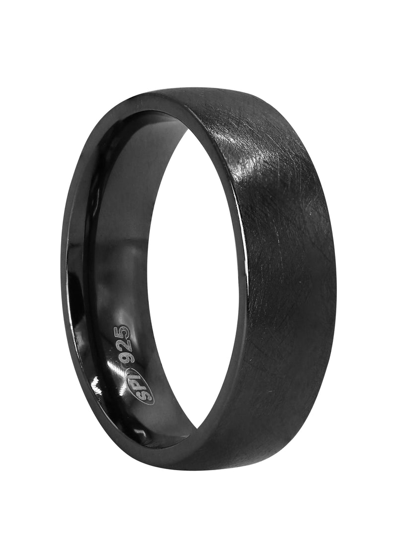 Mens Silver Classic Tungsten Style Ring | Appx 8.3 Grams