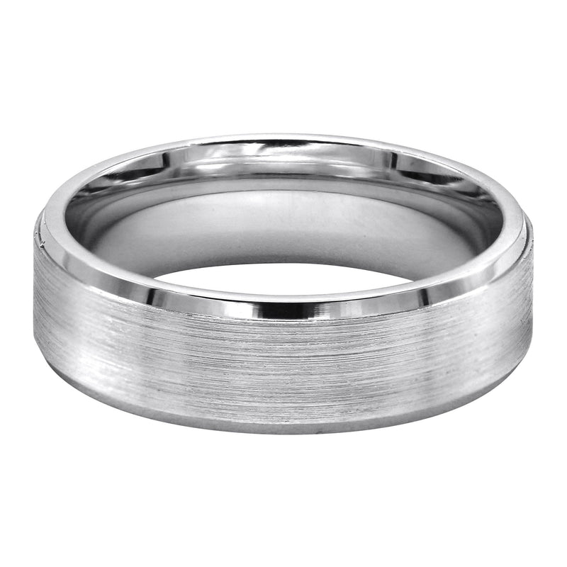 Mens Silver Plain Tungsten Style Ring | Appx 9.4 Grams