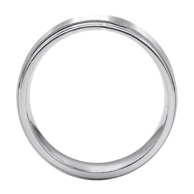 Mens Silver Plain Tungsten Style Ring | Appx 9.4 Grams