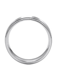 Mens Silver Plain Tungsten Style Ring | Appx 9.4 Grams