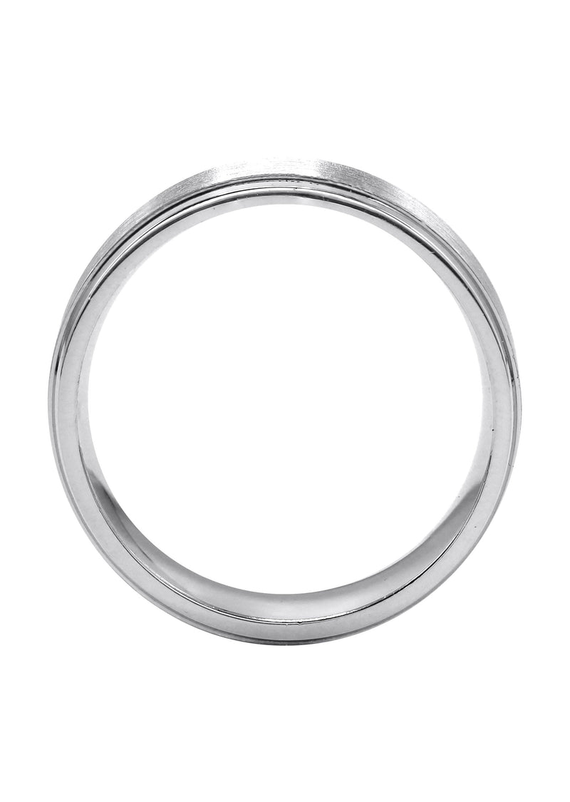Mens Silver Plain Tungsten Style Ring | Appx 9.4 Grams
