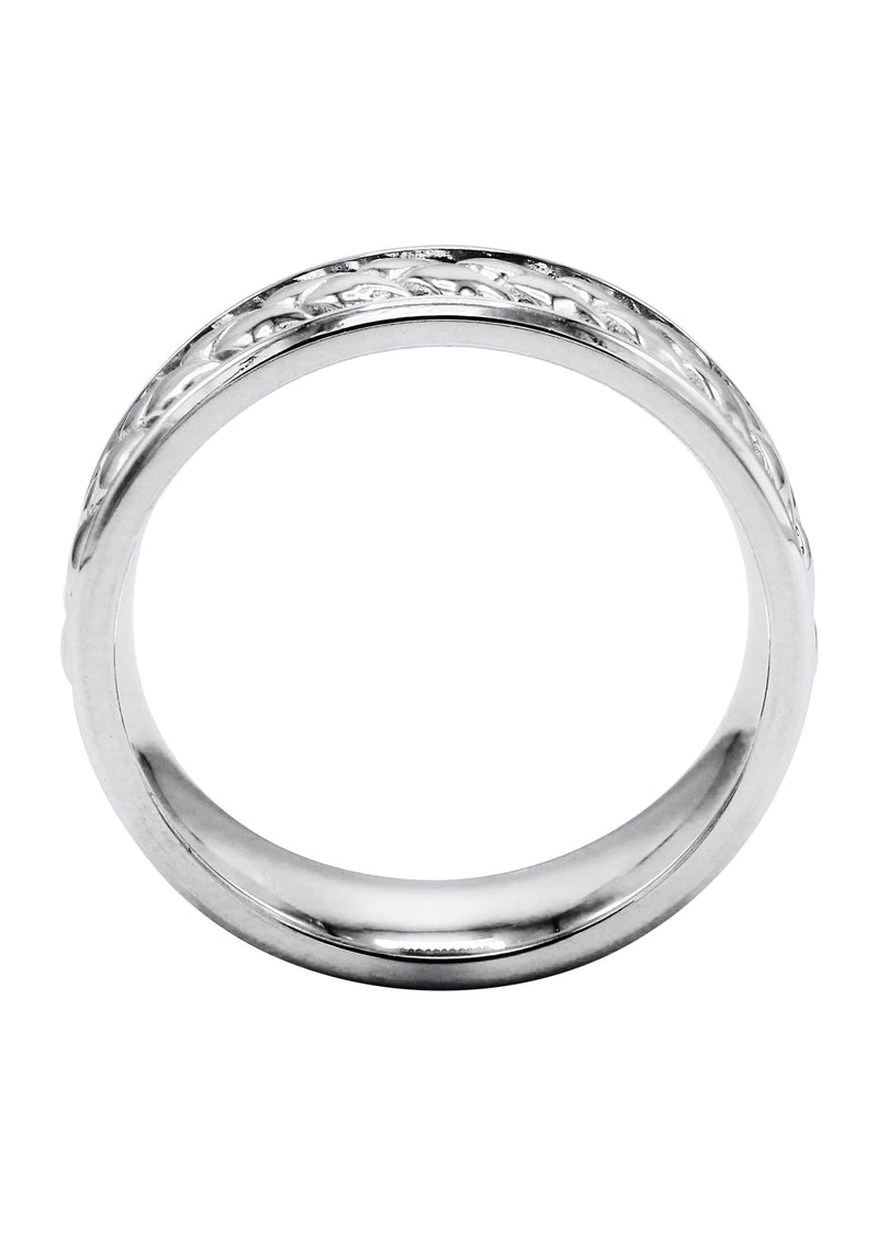 Mens Silver Braided Wedding Band | Appx 8.6 Grams