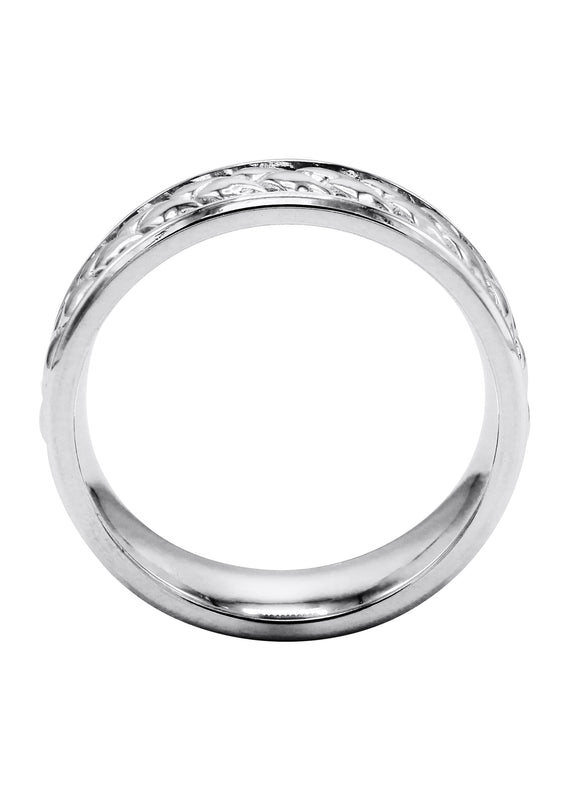 Mens Silver Braided Wedding Band | Appx 8.6 Grams