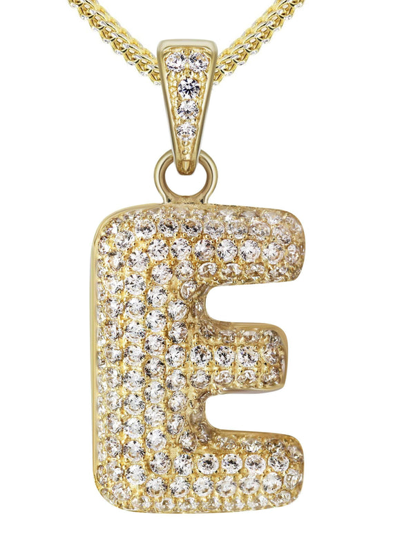 10K Yellow Gold Bubble Letter 