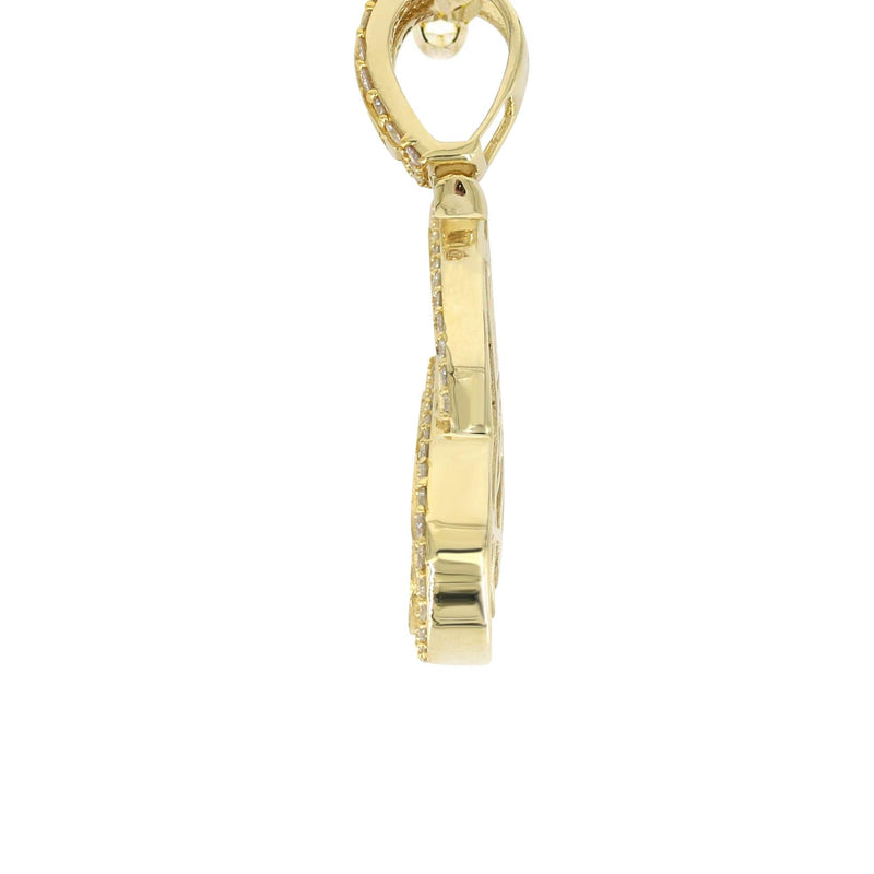 14K Yellow Gold Letter "E" Baguette Diamond Necklace | 1.96 Carats