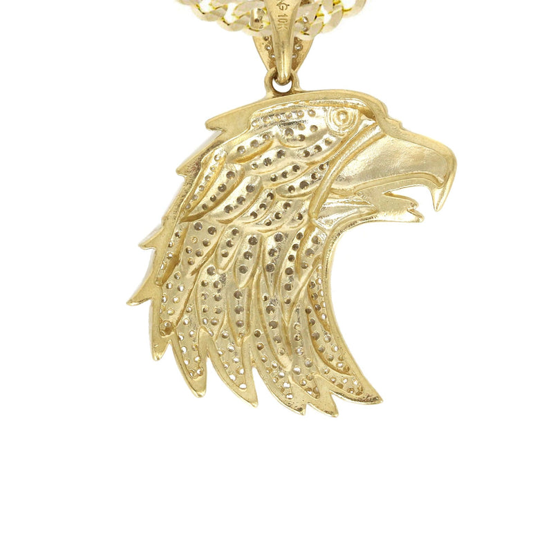 10K Yellow Gold Eagle Head Necklace | Appx. 20 Grams