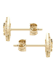 10K Gold Star Nugget Earrings | Appx 0.3 Inches Wide | Style #85