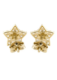 10K Gold Star Nugget Earrings | Appx 0.3 Inches Wide | Style #85