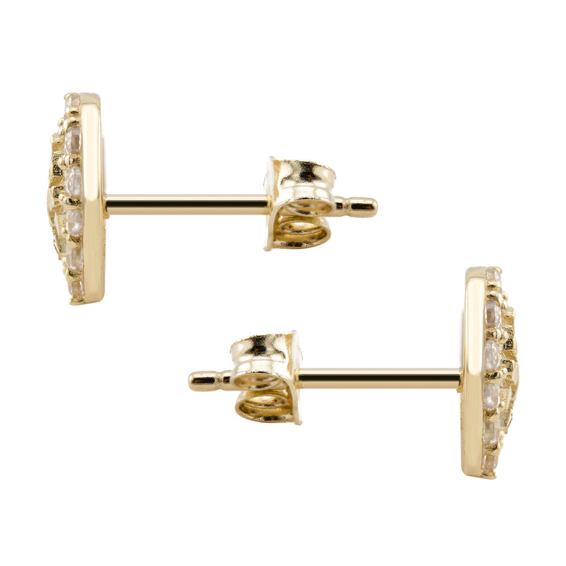 10K Gold Heart Nugget Earrings | Appx 0.3 Inches Wide | Style #77