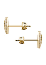 10K Gold Heart Nugget Earrings | Appx 0.3 Inches Wide | Style #77