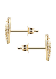 10K Gold Heart Nugget Earrings | Appx 0.4 Inches Wide | Style #73