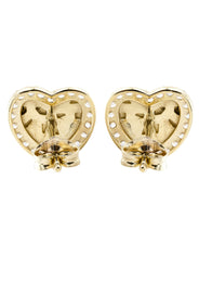 10K Gold Heart Nugget Earrings | Appx 0.4 Inches Wide | Style #73