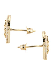 10K Gold Heart Nugget Earrings | Appx 0.5 Inches Wide | Style #69