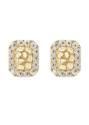 10K Gold Nugget Earrings | Appx 0.3 Inches Wide | Style #65
