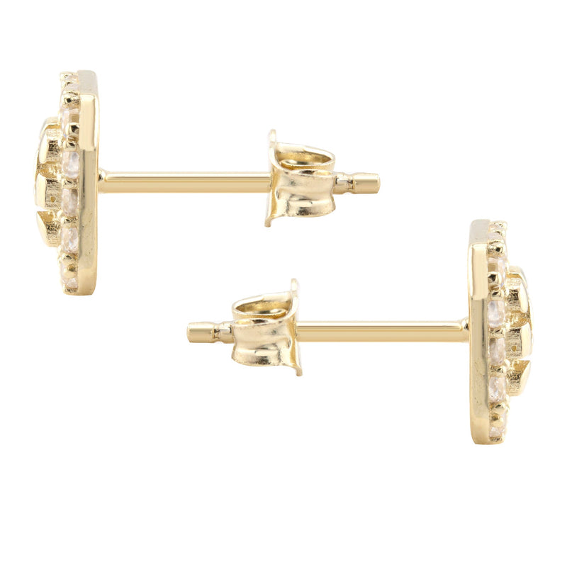 10K Gold Nugget Earrings | Appx 0.3 Inches Wide | Style #65