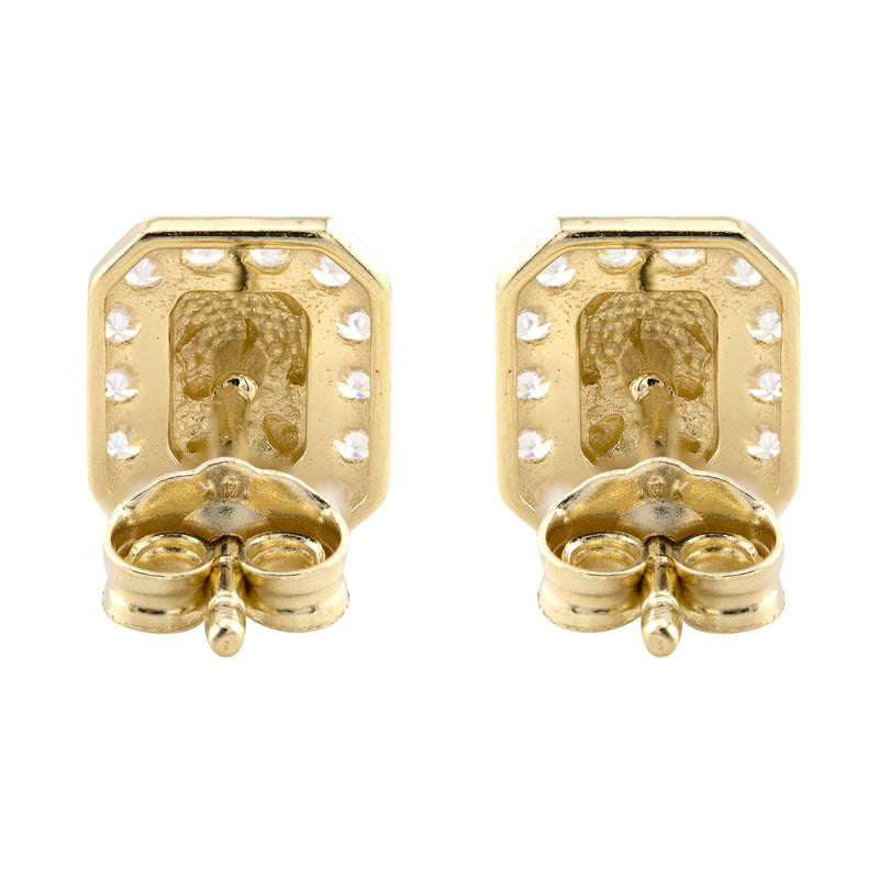 10K Gold Nugget Earrings | Appx 0.3 Inches Wide | Style #65