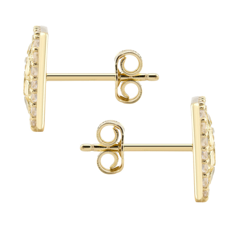 10K Gold Nugget Earrings | Appx 0.3 Inches Wide | Style #61