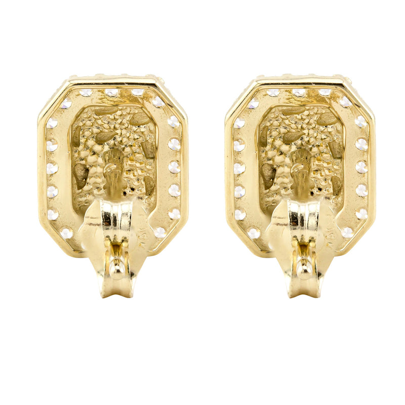 10K Gold Nugget Earrings | Appx 0.3 Inches Wide | Style #61