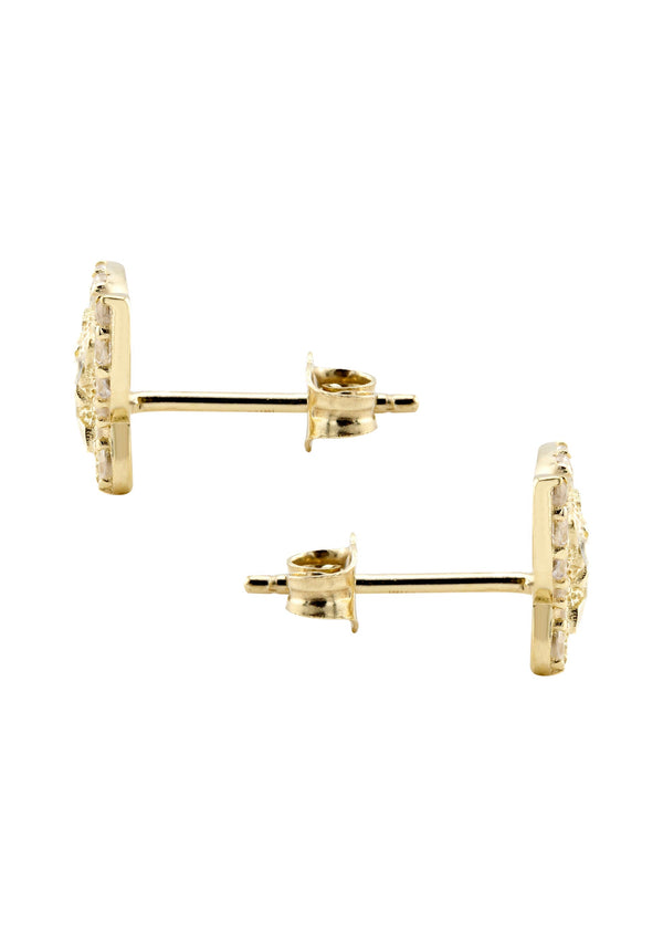 10K Gold Butterfly Nugget Earrings | Appx 0.4 Inches Wide | Style #133