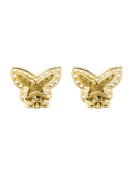 10K Gold Butterfly Nugget Earrings | Appx 0.4 Inches Wide | Style #133