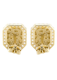 10K Gold Nugget Earrings | Appx 0.4 Inches Wide | Style #57