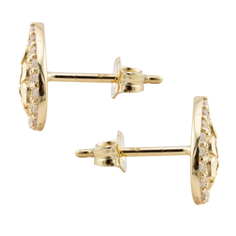 10K Gold Tear Drop Nugget Earrings | Appx 0.3 Inches Wide | Style #53