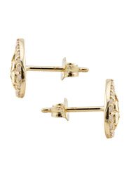 10K Gold Tear Drop Nugget Earrings | Appx 0.3 Inches Wide | Style #53